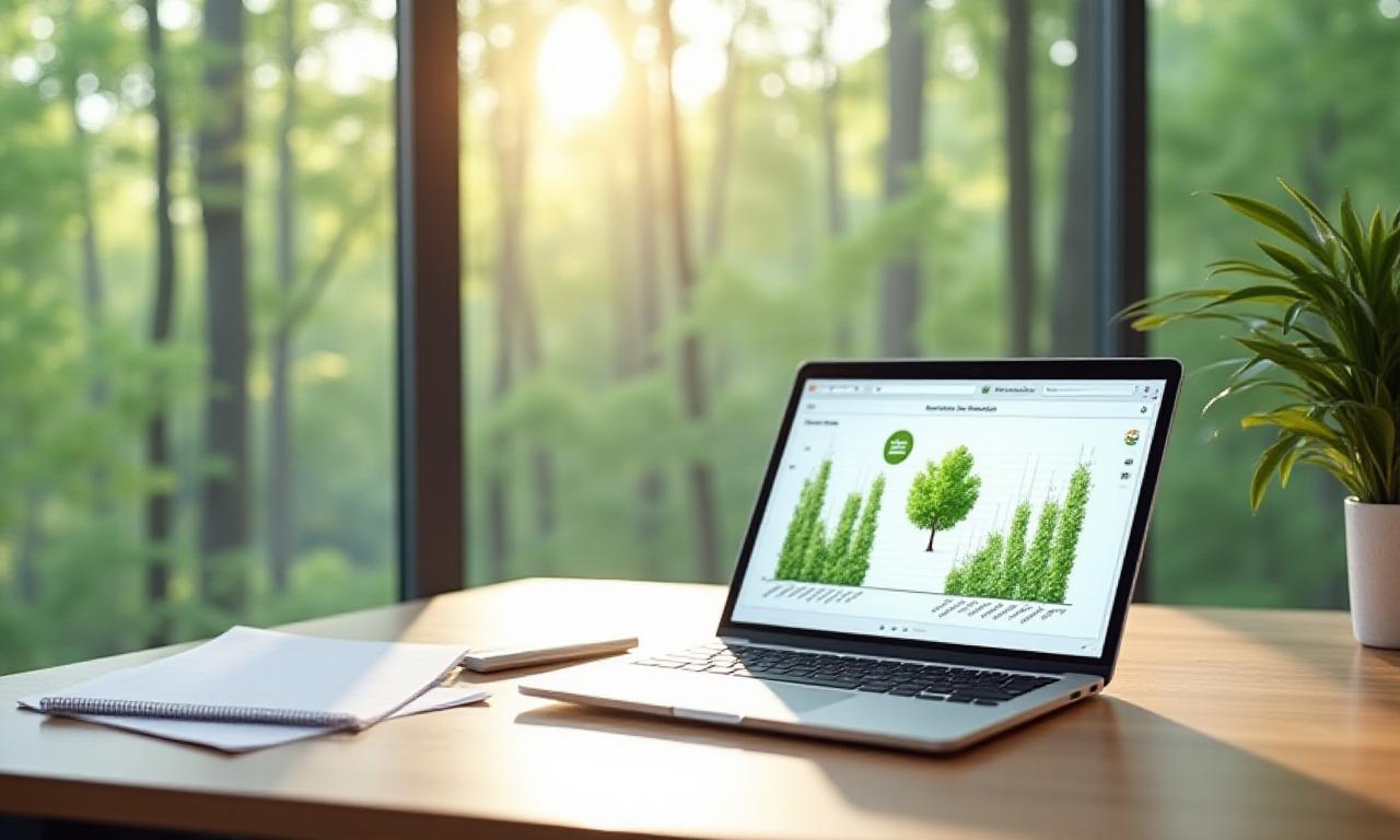 Team working on sustainability software in a bright modern office